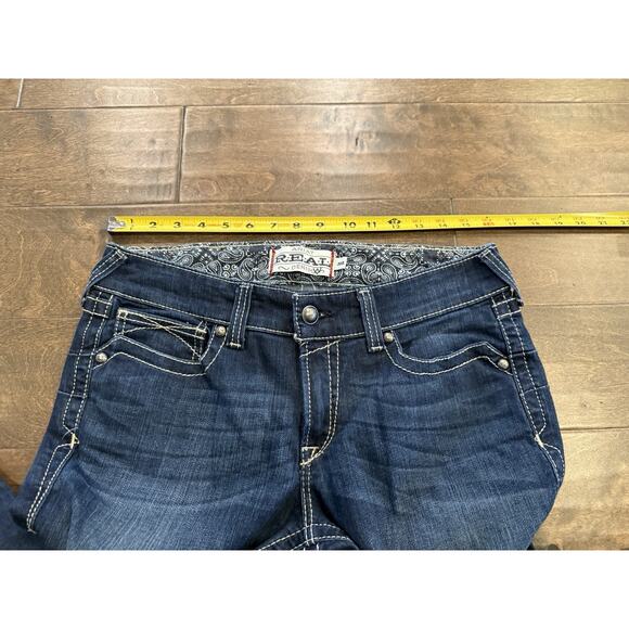 Ariat Womens Blue Real Denim Western Wear Straight Leg Jeans Size 30L - Picture 5 of 10